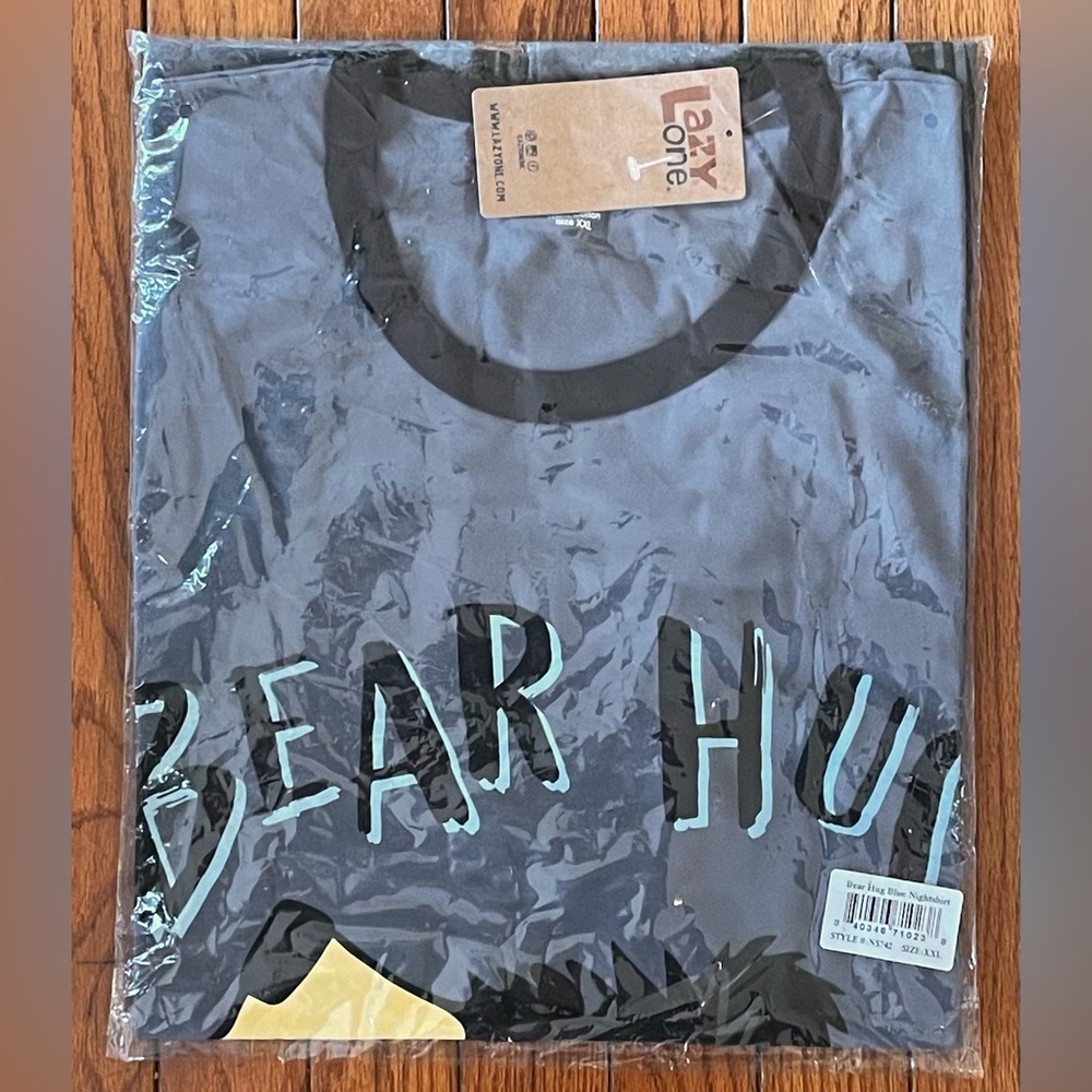New Lazy One 2XL Nightshirt BEAR HUG 100% Cotton Great Gift